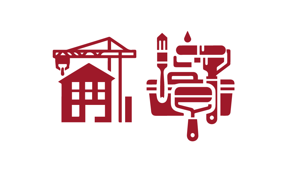 Icône transparente dédiée aux services pour entreprises de construction, rénovation écologique, et développement immobilier.