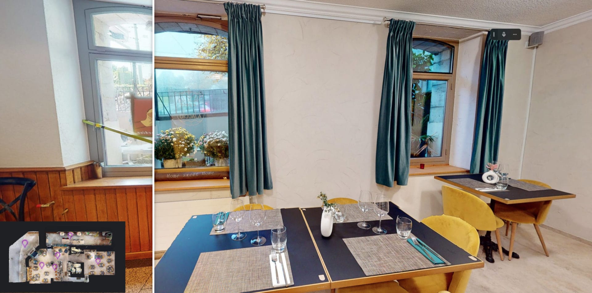 Transformation spectaculaire d'un restaurant avant et après travaux par architecte d'intérieur