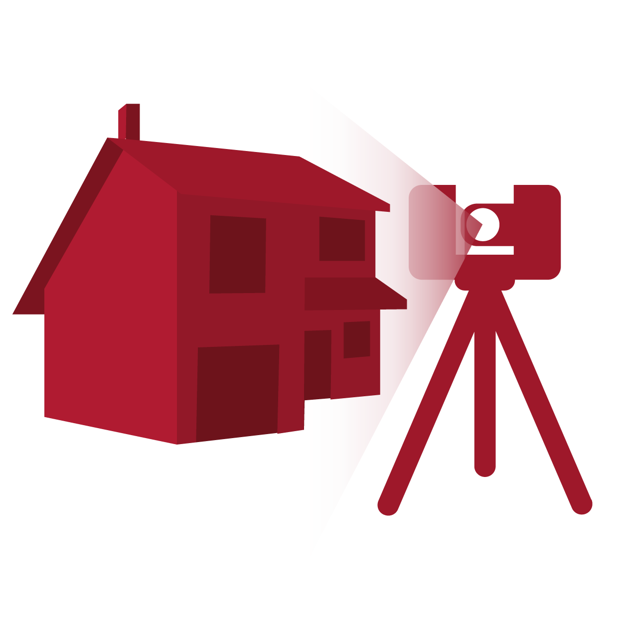Pictogramme représentant les plans de façade extraits de scans 3D pour rénovation et documentation architecturale