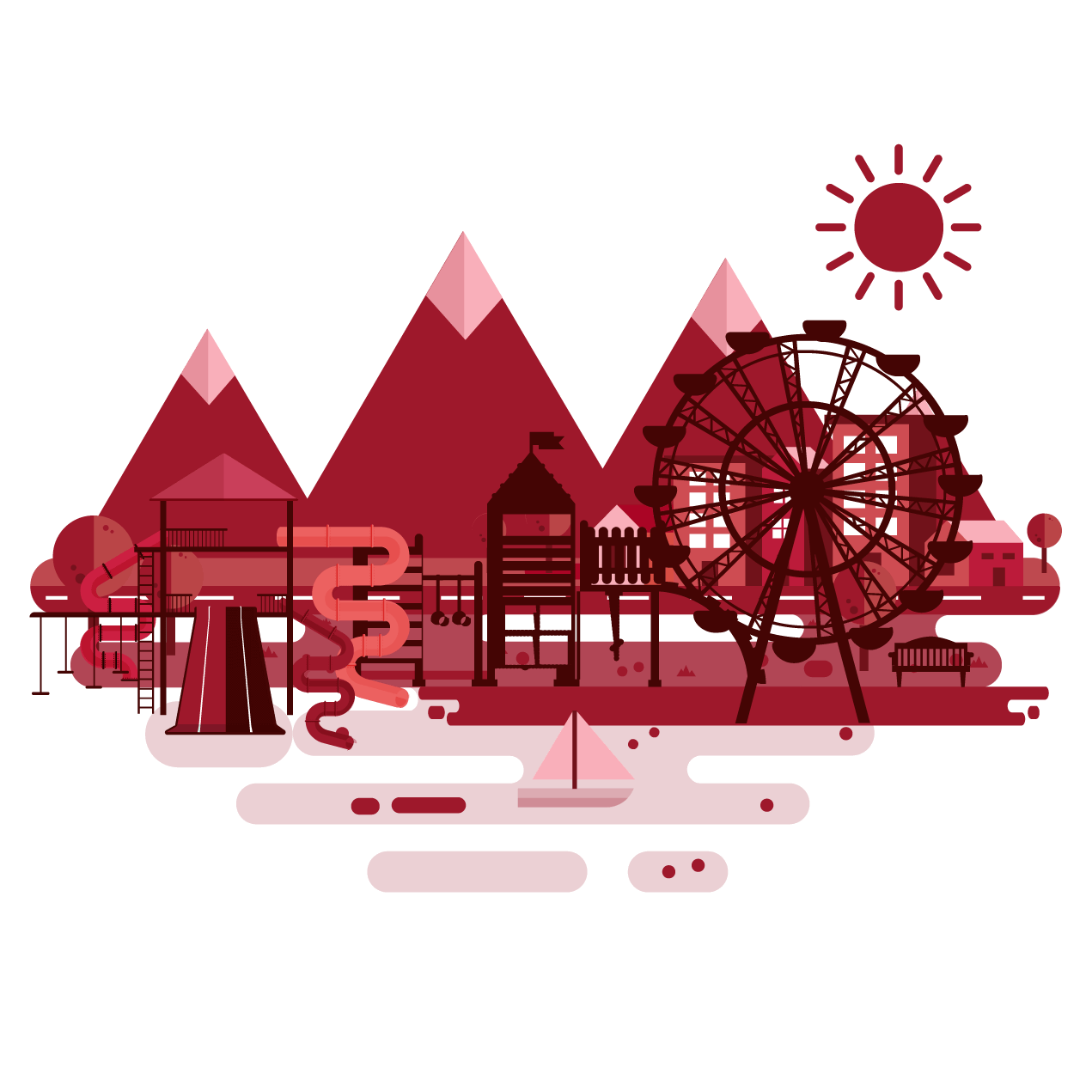 Icône PNG du secteur loisirs et tourisme pour navigation dans les expériences virtuelles